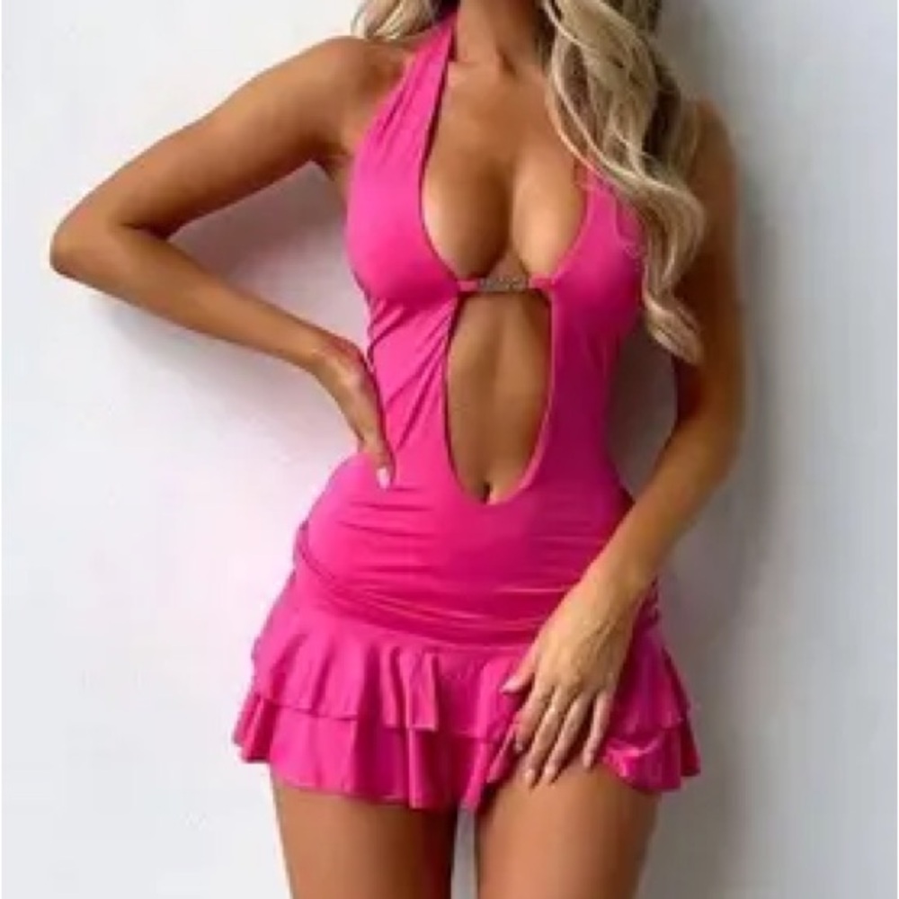 Outcast pink mini dress